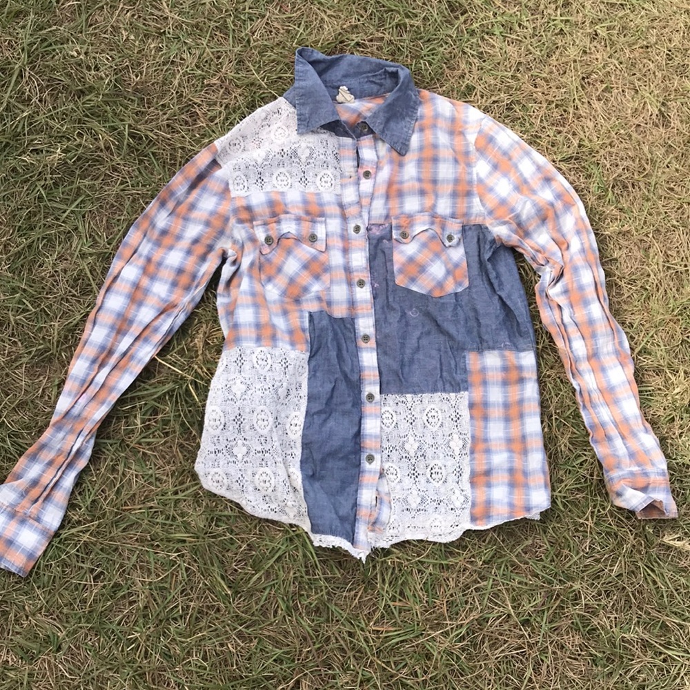 Vintage Free People by gimmicks BKE top shirt blouse Sz S
